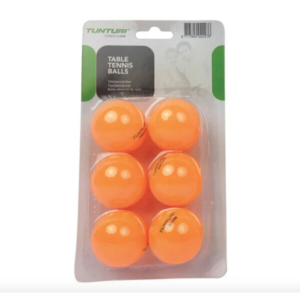 Tunturi Tischtennisbälle - 6 Stk. orange