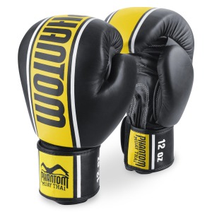 Muay Thai Boxhandschuh ''MT-Pro'' -schwarz/gelb Gr.