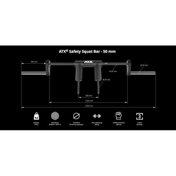 ATX® Kniebeuge - Safety Squat Bar - 50 mm